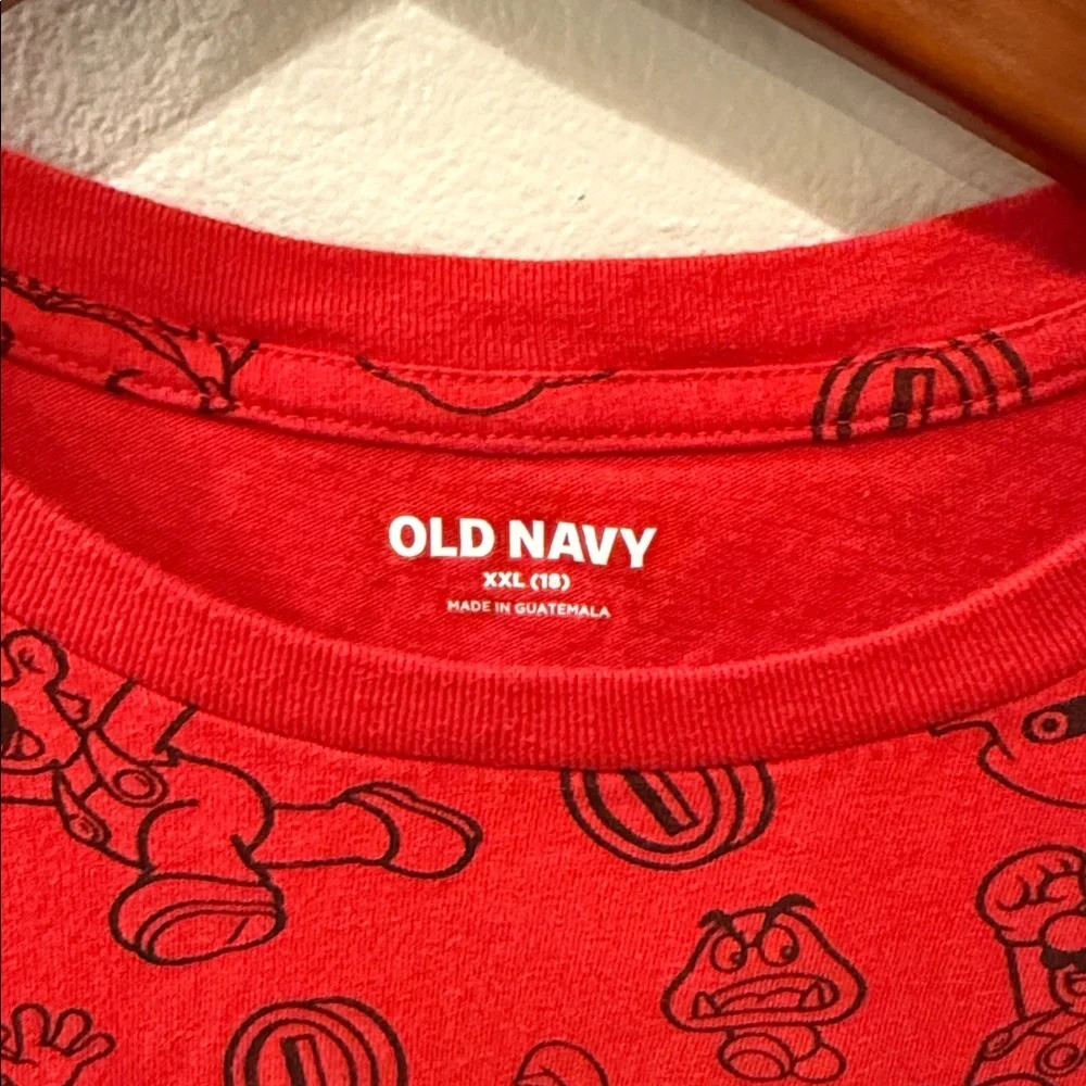 Old Navy Red Super Mario Kids Tee